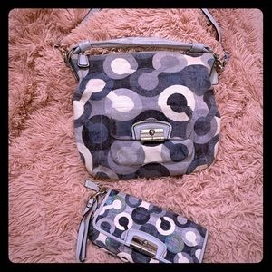 Coach purse and matching wallet / clutch.